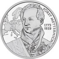 (003) Монета Австрия 2003 год 20 евро "Клеменс фон Меттерних" 1. Ag 900, 20 г Серебро Ag 900  PROOF