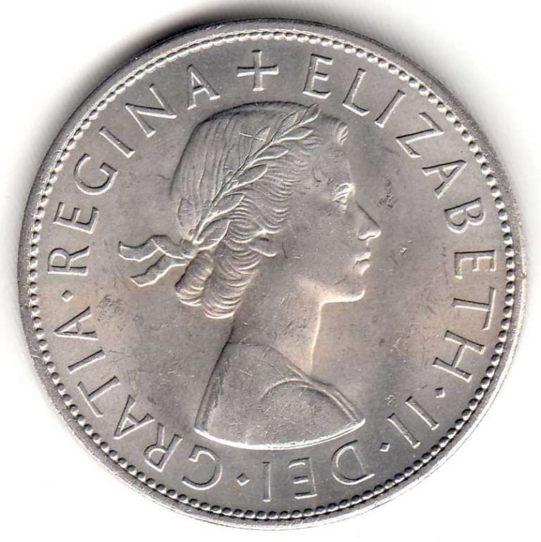 () Монета Великобритания 1965 год 1/2 кроны &quot;Елизавета II&quot;  Медь-Никель  UNC