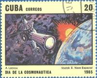 (1985-031) Марка Куба "Восход-2 "    День космонавтики III Θ