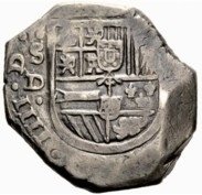 (№1622km80) Монета Испания 1622 год 8 Reales (Севилья З - Д,Р,М)