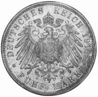 () Монета Германия (Империя) 1914 год 5  ""   Биметалл (Серебро - Ниобиум)  UNC