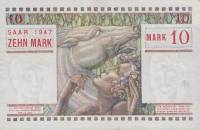 (№1947P-6) Банкнота Саар 1947 год "10 Mark"