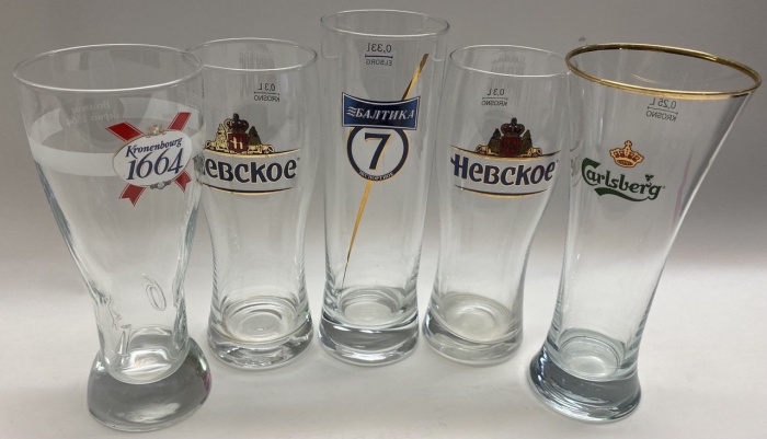 Бокалы пивные 5 шт