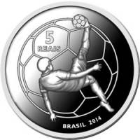  Монета Бразилия 2014 год 50     Биметалл (Серебро - Ниобиум)  UNC