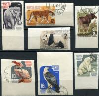 (1964-066-72) Серия Набор марок (7 шт) СССР   Без перфорации  100 лет Московскому зоопарку II Θ