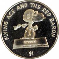 (2001) Монета Остров Ниуэ 2001 год 1 доллар "Снупи"  Медь-Никель  PROOF