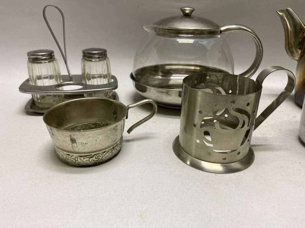 Набор чайной посуды метал 8 предметов