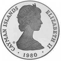 () Монета Каймановы острова 1980 год 500  ""   Биметалл (Платина - Золото)  UNC