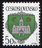 (1990-015) Марка Чехословакия "Бытча"    Герб города III Θ