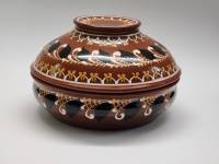 Блинница пловница шашлычница керамика роспись 23 х 16 см