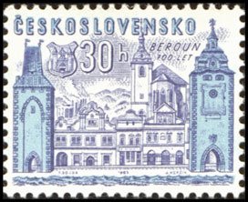 (1965-007) Марка Чехословакия &quot;Бероун&quot;    Исторические города III Θ