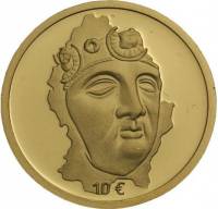 (№2004km97) Монета Люксембург 2004 год 10 Euro (Маска Hellange)