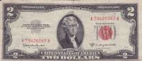 (1953G) Банкнота США 1953 год 2 доллара "Томас Джефферсон"   UNC