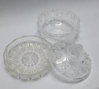 Вазочка для конфет и розетка стекло (сост. на фото)