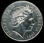 () Монета Австралия 2001 год 20 центов ""  Медь-Никель  UNC