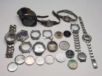 Часы наручные разные и запчасти в ремонт 24 предмета