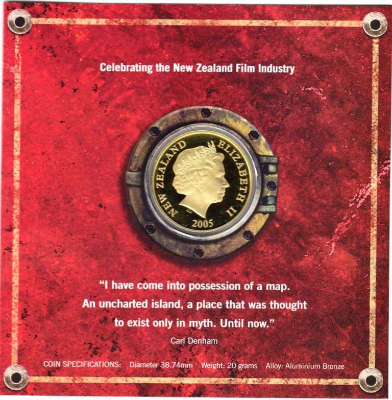 (2005) Монета Новая Зеландия 2005 год 1 доллар &quot;Кинг-Конг&quot;  Латунь  Буклет
