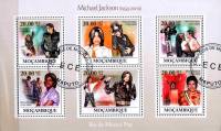 (№2009-3357) Лист марок Мозамбик 2009 год "Майкл Джексон 19582009", Гашеный