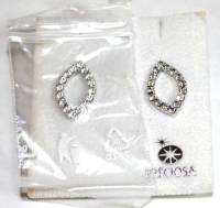 Серьги-гвоздики, нерж. сталь, кристаллы, Чехия, новые