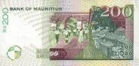 (,) Банкнота Маврикий 1998 год 200 рупий "Абдул Мохамед"   UNC