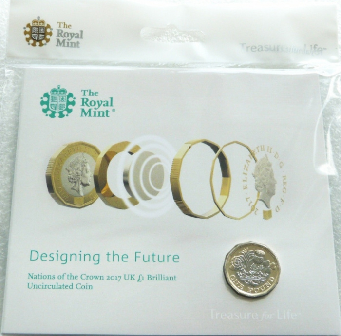 (2017) Монета Великобритания 2017 год 1 фунт &quot;Создавая будущее&quot;  Биметалл  Буклет