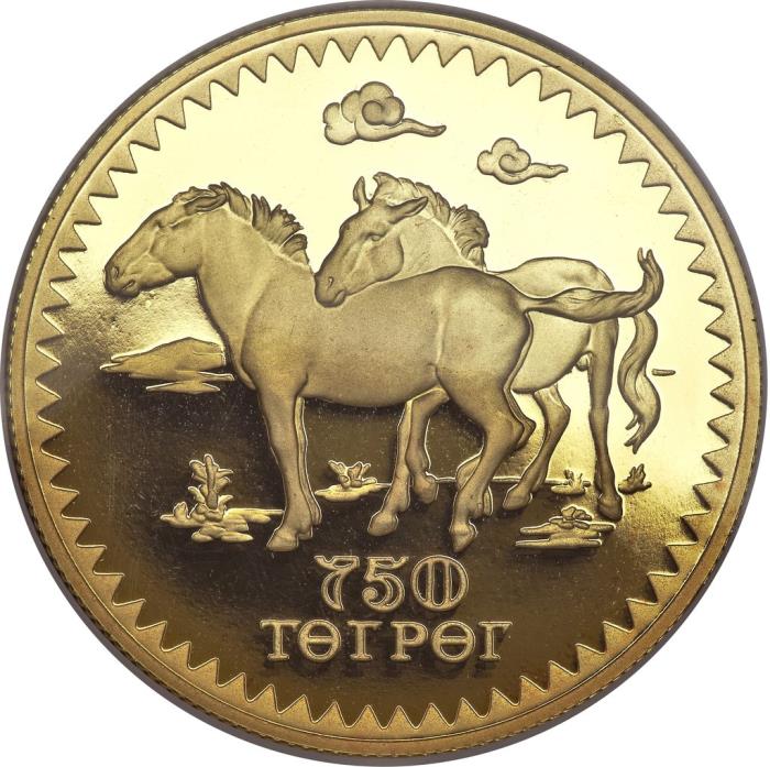 () Монета Монголия 1976 год 750  &quot;&quot;    AU