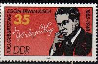 (1985-023a) Марка Германия (ГДР) "Эгон Эрвин Киш"    100 лет рождения II Θ