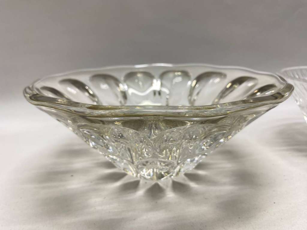 Салатник хрусталь, стекло 2 шт СССР