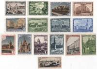 1947-061-75 Серия Набор марок 15 шт СССР Виды города  800 лет Москве II O