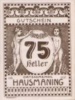 (№1920) Банкнота Австрия 1920 год "75 Heller"