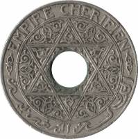 (№1921y34.1) Монета Марокко 1921 год 25 Centimes (без клейма)