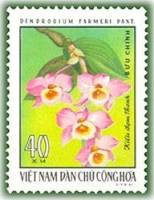 (1976-029) Марка Вьетнам "Дендробиум фермерский"   Орхидеи III Θ