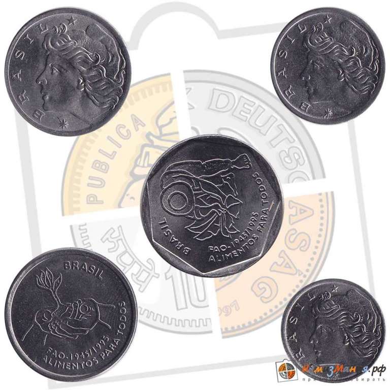  Монета Бразилия 1975 год     UNC