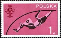 (1979-011) Марка Польша "Прыжки с шестом"    50 лет Олимпийскому Комитету Польши I Θ