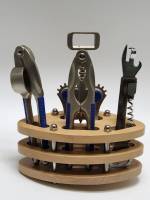 Набор кухонных принадлежостей в подставке открывашка чеснокодавилка штопор орехокол