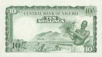 (№1958P-3) Банкнота Нигерия 1958 год "10 Shillings"