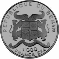 () Монета Бенин 2001 год 10000  ""   Биметалл (Серебро - Ниобиум)  UNC