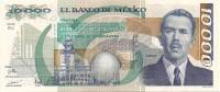 (,) Банкнота Мексика 1991 год 10 000 песо "Ласаро Карденас"   UNC