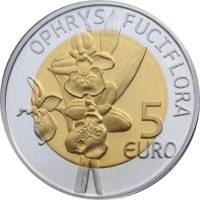 (№2012km124) Монета Люксембург 2012 год 5 Euro (Ophrys бурдона)