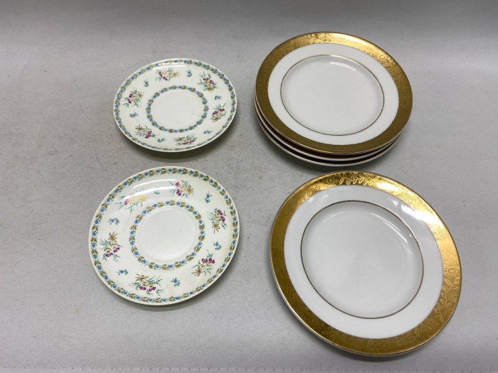 Блюдца чайные ЛФЗ 6 шт, два дизайна