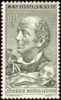 (1961-022) Марка Чехословакия "Индржих Мошна, актёр"   Деятели культуры III Θ