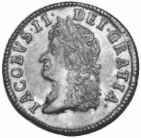 (№1690km100a) Монета Ирландия 1690 год 12 Pence (Шиллинг. Малый размер)