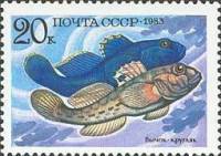 (1983-054) Марка СССР "Бычок-кругляк"   Промысловые рыбы III Θ