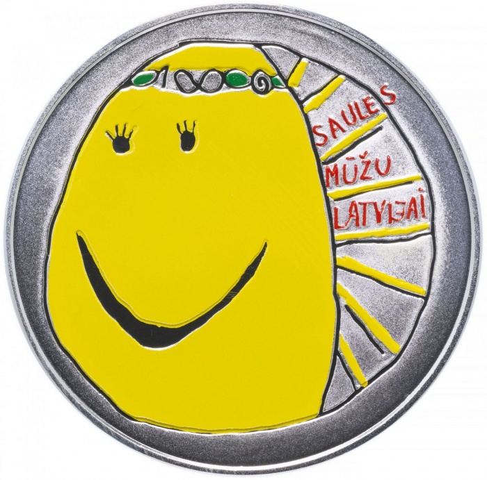 2018 Монета Латвия 2018 год 5 евро Моя Латвия  Серебро Ag 925  PROOF