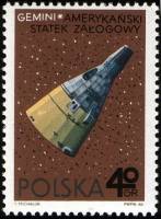 (1966-080) Марка Польша "Джемини"   Исследование космоса III Θ