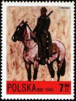(1972-088) Марка Польша "Легкая кавалерия (1945 год)"    Польская Кавалерия III Θ
