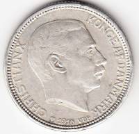 () Монета Дания 1916 год 2 кроны ""  Серебро (Ag)  UNC