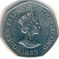 (№1985km63) Монета Джерси 1985 год 50 Pence (40-летию освобождения в 1945 году)