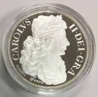 Реплика Монета Чехия 1663 год 1 крона Крона Карла II  Серебрение  PROOF