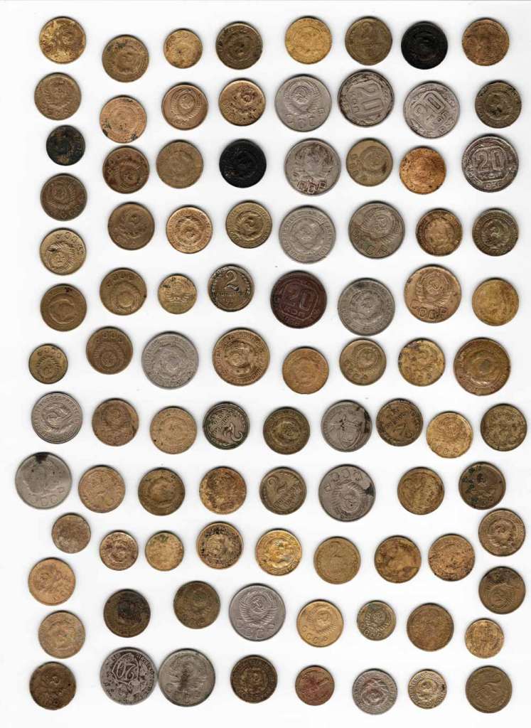 Набор монет СССР (93 штуки), Состояния и номиналы на фото